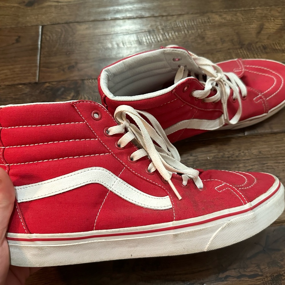 Red High-Top Vans